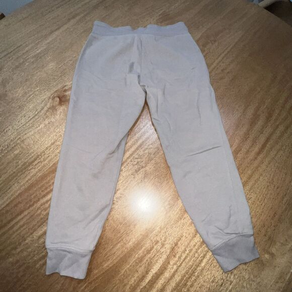 DKNY Womens Jogger Pants Beige Fleece Sweatpants Pull On Tapered Leg Sz Medium - Picture 4 of 9